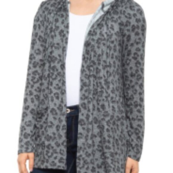 Lucky Brand Hooded Cardigan Sweater Cloud Jersey - Picture 1 of 7